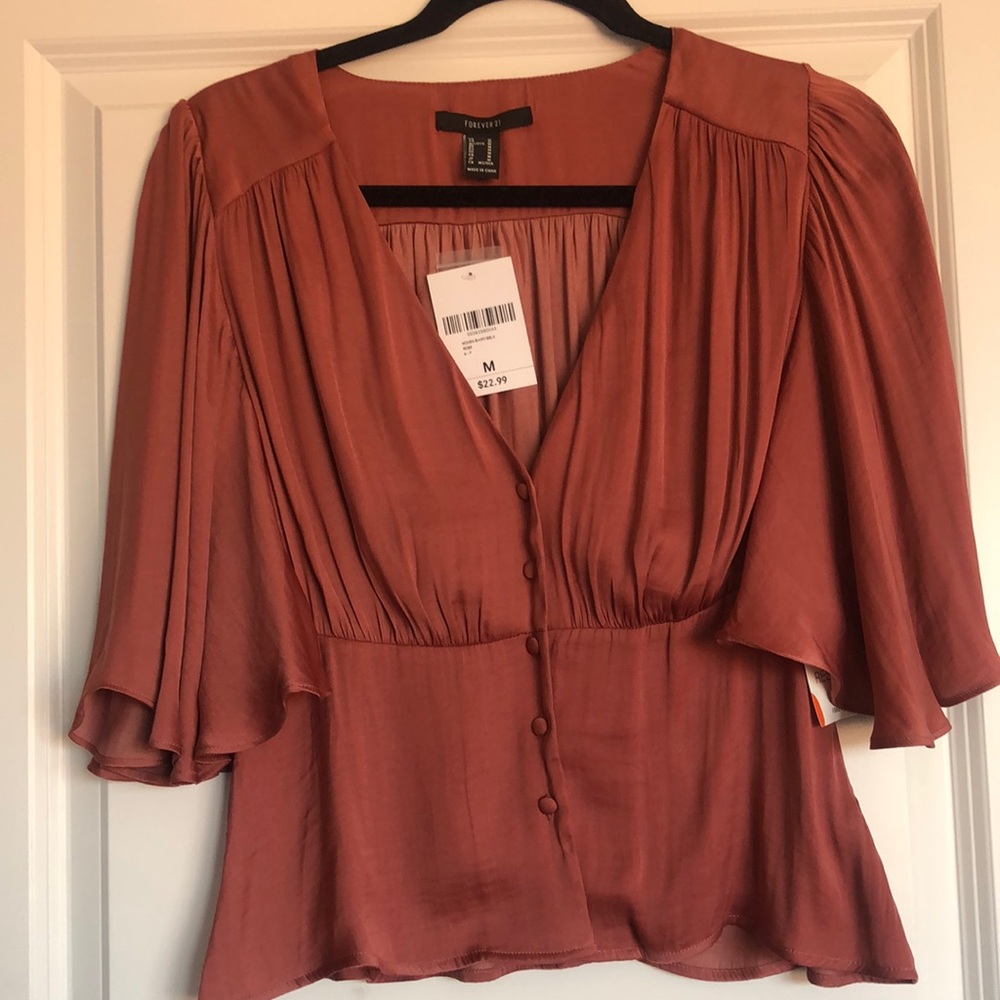 Pink Forver21 Blouse